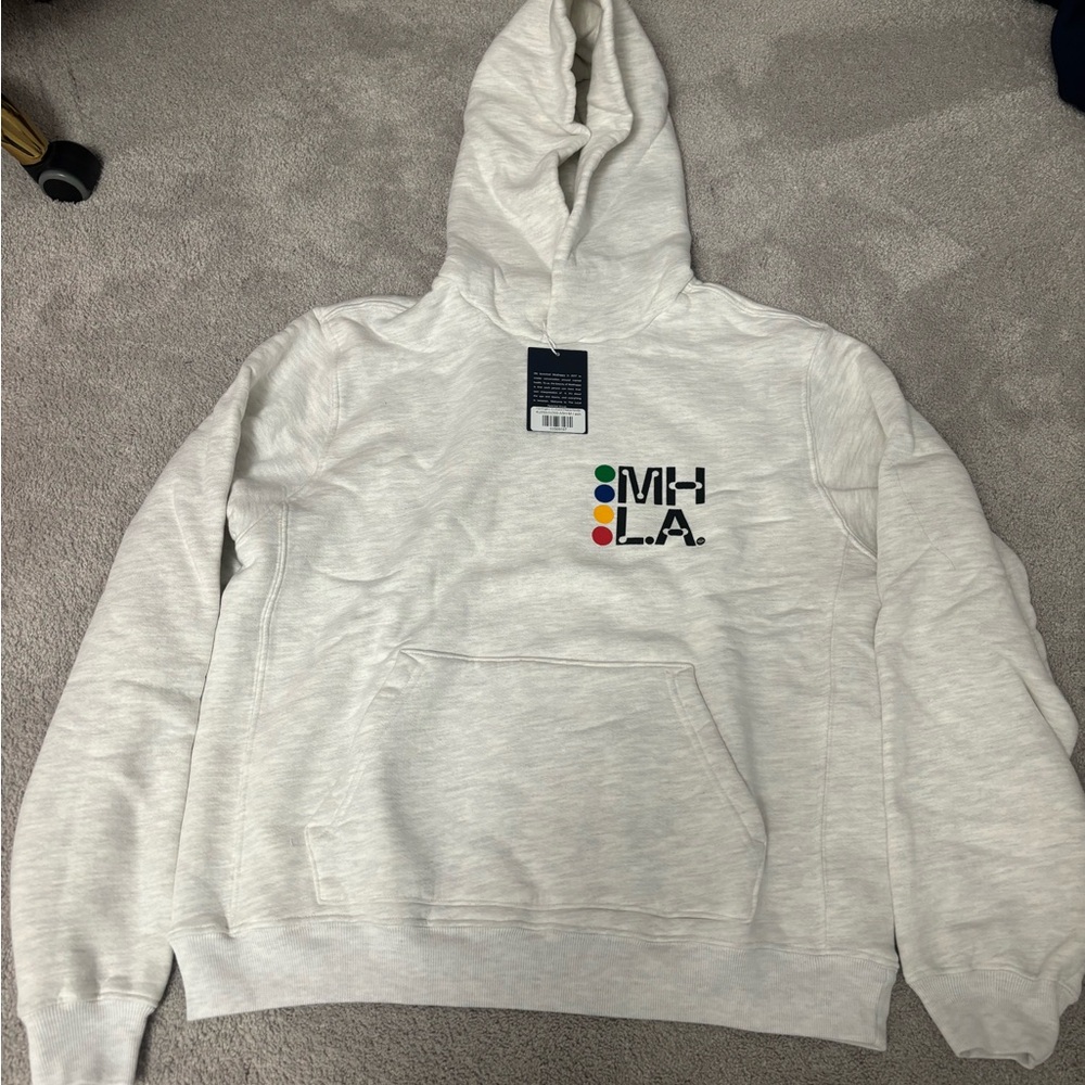 Madhappy Light Gray Hoodie with Colorful Logo NWT!! Never worn